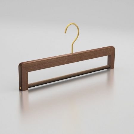 Вешалка-плечики из натурального бука с перекладиной для брюк \ HGB32