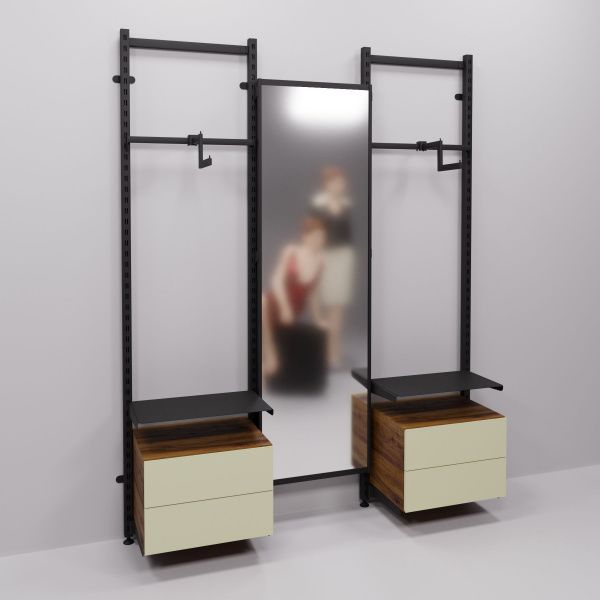 Комплект пристенный с зеркалом и накопителем /FSK.007 