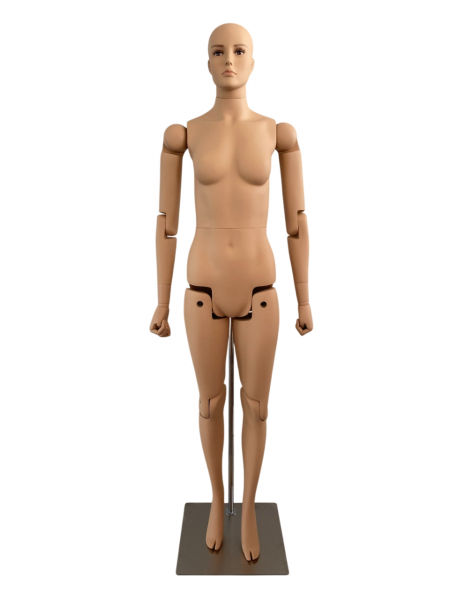 Женский шарнирный манекен \ Sharnir-FM01, Телесный, без парика
