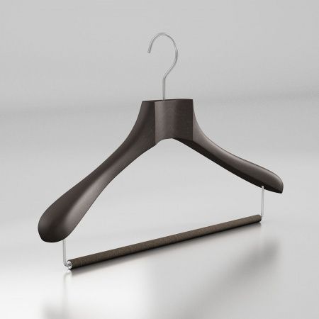 Вешалка-плечики из натурального бука с перекладиной \ HGB52