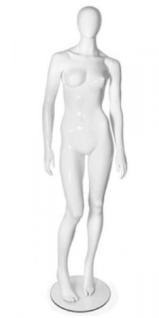 Женский абстрактный манекен в полный рост \ G-14, Белый глянцевый