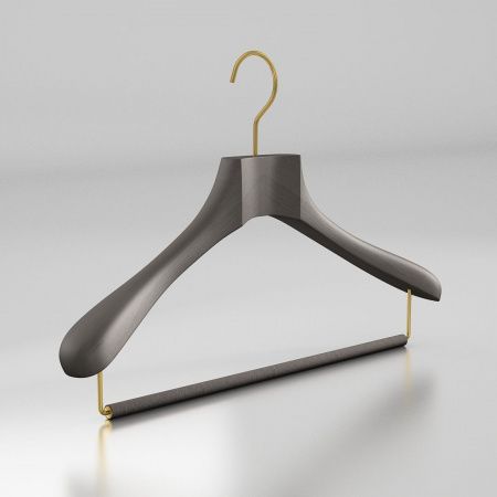 Вешалка-плечики из натурального бука с перекладиной \ HGB52