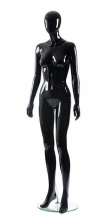 Женский абстрактный манекен в полный рост \ G-07, Черный глянцевый