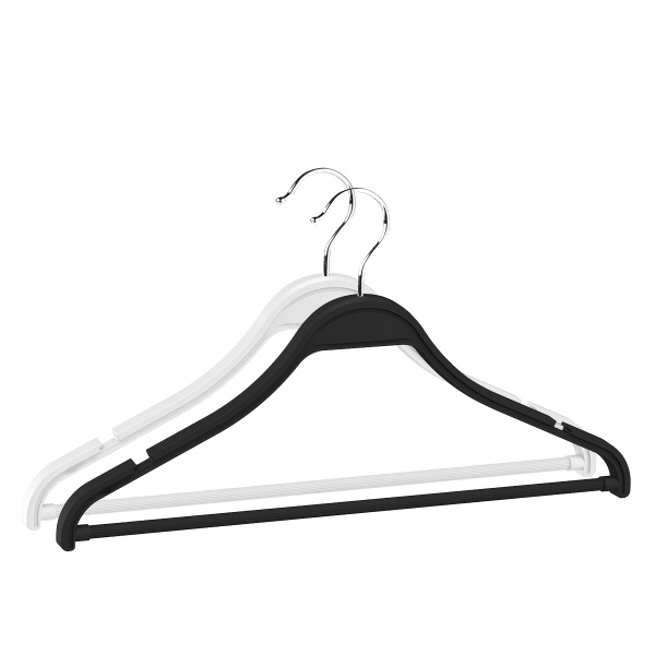 Вешалка-плечики с зацепами и перекладиной \ P-MNP-35