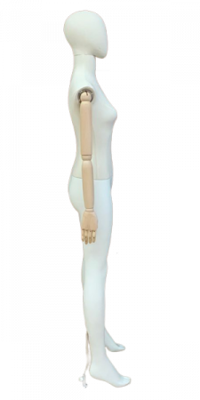 Женский манекен, обтянутый тканью, с деревянными руками \ VNG-03F