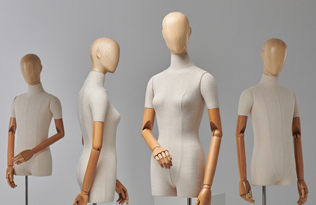 Женский абстрактный манекен-торс с шарнирными деревянными руками \ YMY-23F