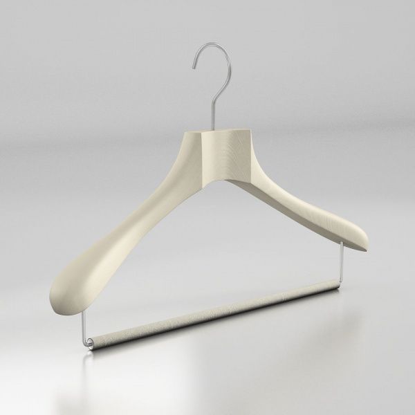 Вешалка-плечики из натурального бука с перекладиной \ HGB52