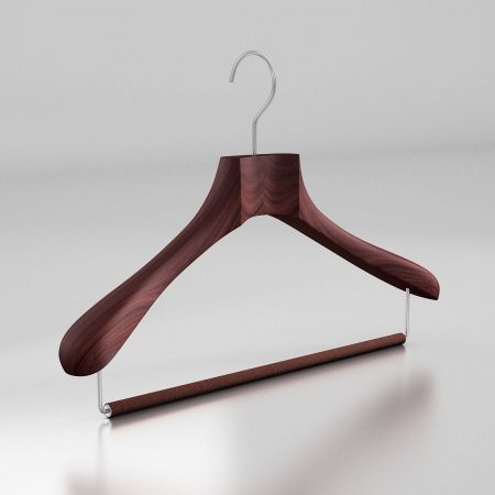 Вешалка-плечики из натурального бука с перекладиной \ HGB52