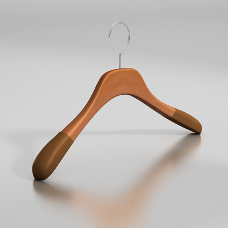 Вешалка-плечики из натурального бука с бархатными плечиками \ GLB51F