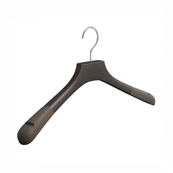 Вешалка-плечики из натурального бука с бархатными плечиками \ STB56