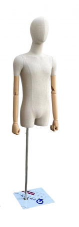 Мужской манекен-торс с шарнирными деревянными руками \ YMY-21M