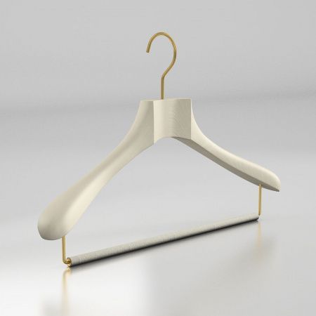 Вешалка-плечики из натурального бука с перекладиной \ HGB52