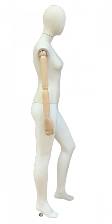 Женский манекен, обтянутый тканью, с деревянными руками \ VNG-02F