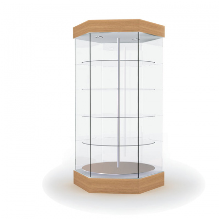 Витрина с освещением и вращающимися полками \ B-5-B.V4