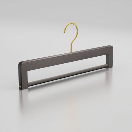 Вешалка-плечики из натурального бука с перекладиной для брюк \ HGB32