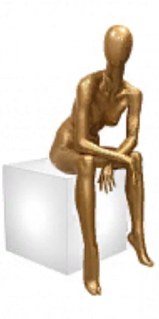 Женский абстрактный сидячий манекен \ Basic-09