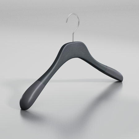 Вешалка-плечики из натурального бука с бархатными плечиками \ GLB51F