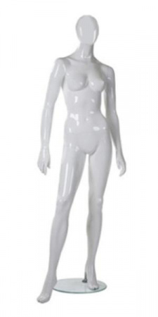Женский абстрактный манекен в полный рост \ G-05, Белый глянцевый