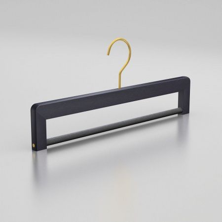 Вешалка-плечики из натурального бука с перекладиной для брюк \ HGB32