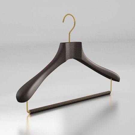 Вешалка-плечики из натурального бука с перекладиной \ HGB52