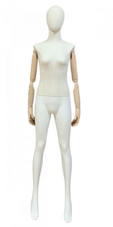 Женский манекен, обтянутый тканью, с деревянными руками \ VNG-03F