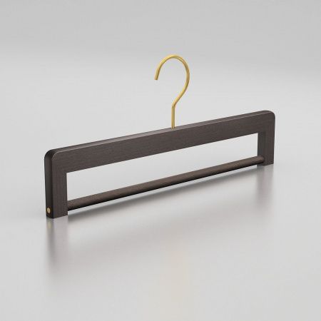 Вешалка-плечики из натурального бука с перекладиной для брюк \ HGB32