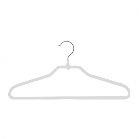 Металлические вешалки-плечики для одежды (обрезиненные), Белый \ 2240.WE