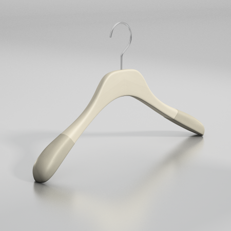 Вешалка-плечики из натурального бука с бархатными плечиками \ GLB51F