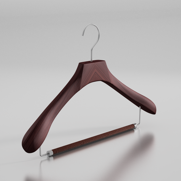 Вешалка-плечики из натурального бука с перекладиной \ MN52