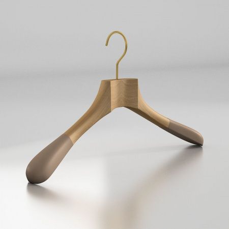 Вешалка-плечики из натурального бука с бархатными плечиками \ HGB51F