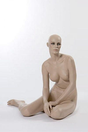 Женский реалистичный сидячий манекен \ Gold-08