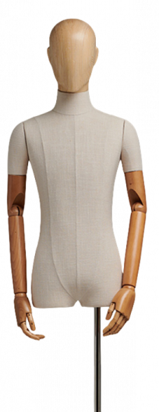 картинка Мужской абстрактный манекен с шарнирными деревянными руками/ 80F-21M от магазина Русманекен