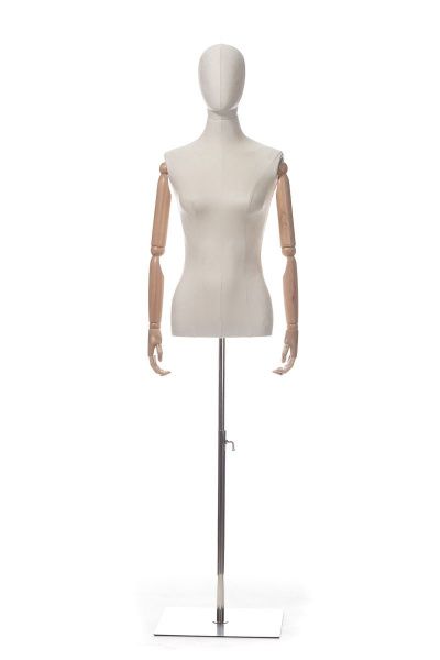 Женский манекен-торс с шарнирными деревянными руками \ 80F-8W