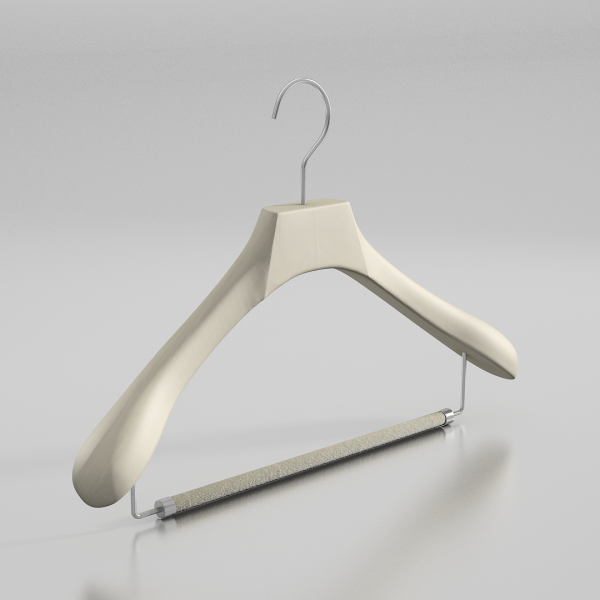 Вешалка-плечики из натурального бука с перекладиной \ MN52