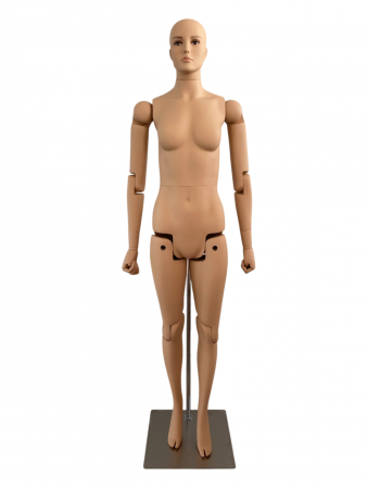 Женский шарнирный манекен \ Sharnir-FM01, Телесный, без парика