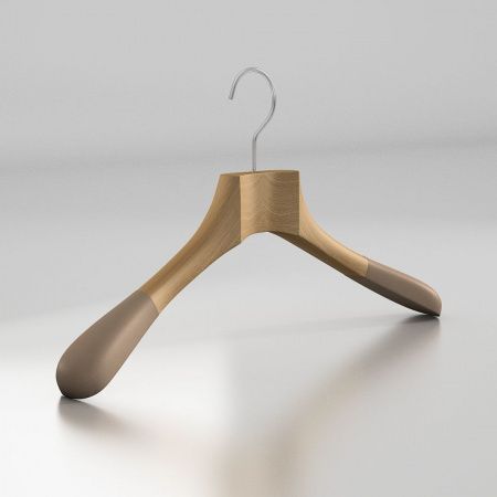 Вешалка-плечики из натурального бука с бархатными плечиками \ HGB51F