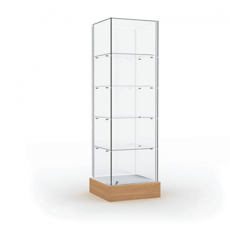 Витрина со стеклянным верхом (зеркальная задняя стенка) \ B-1C.MR