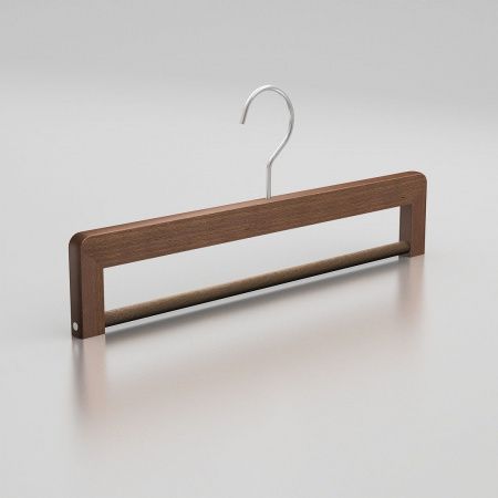 Вешалка-плечики из натурального бука с перекладиной для брюк \ HGB32