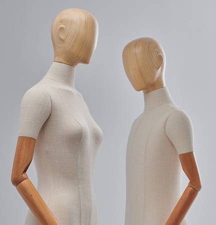 Женский абстрактный манекен-торс с шарнирными деревянными руками \ YMY-23F