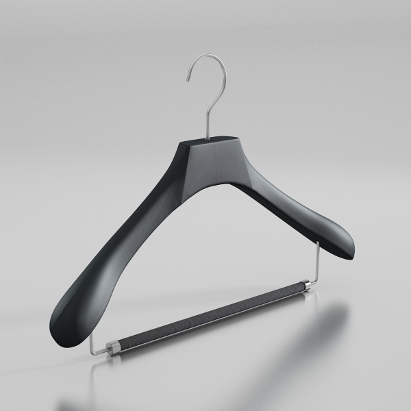 Вешалка-плечики из натурального бука с перекладиной \ MN52