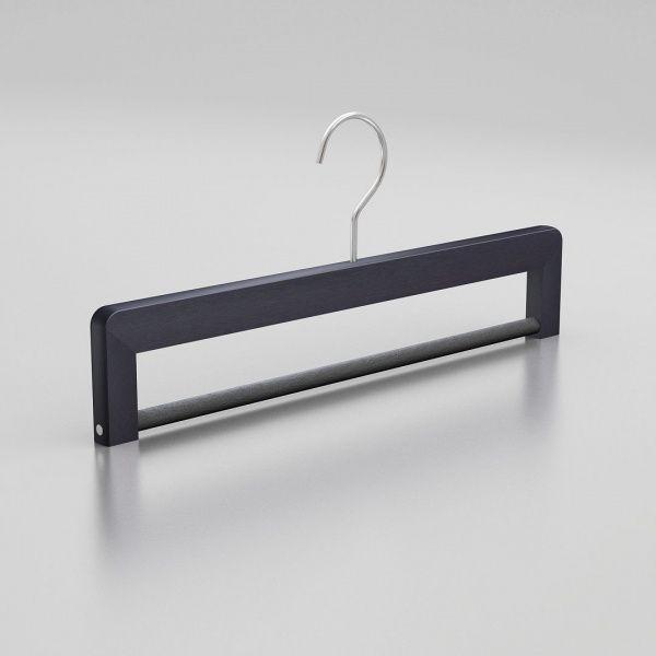 Вешалка-плечики из натурального бука с перекладиной для брюк \ HGB32