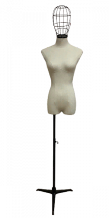 Женский манекен-торс, обтянутый тканью, с головой \ VNG-80F