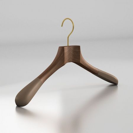 Вешалка-плечики из натурального бука с бархатными плечиками \ HGB51F