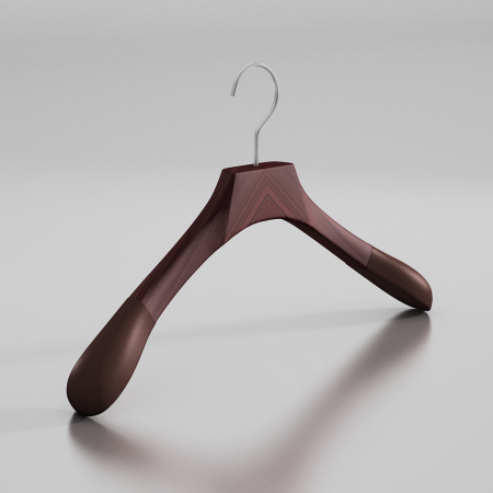 Вешалка-плечики из натурального бука с бархатными плечиками \ MSB51F