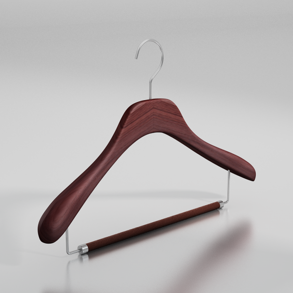 Вешалка-плечики из натурального бука с перекладиной \ GL52