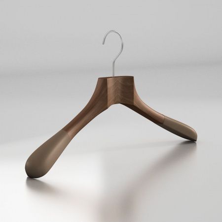 Вешалка-плечики из натурального бука с бархатными плечиками \ HGB51F