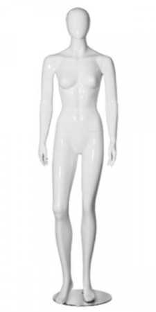 Женский абстрактный манекен в полный рост \ G-18, Белый глянцевый