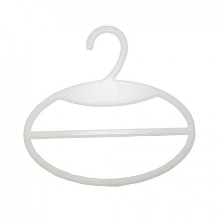 Вешалка кольцо для шарфа, платка и палантина, Белый \ KR 001