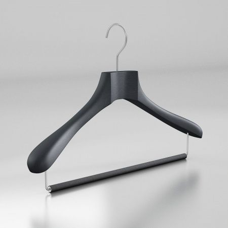 Вешалка-плечики из натурального бука с перекладиной \ HGB52