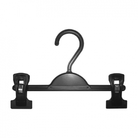 Пластиковые вешалки-плечики с прищепками (зажимами), Черный \ VU 07-210